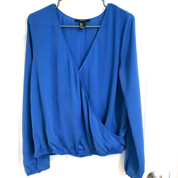 BOGO FREE Cobalt blue long sleeve blouse